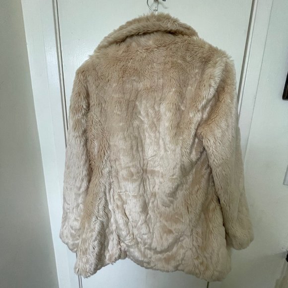Cream faux fur coat by Brave Soul size M - Picture 2 of 8